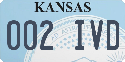 KS license plate 002IVD