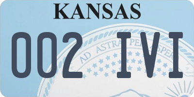 KS license plate 002IVI