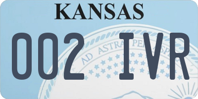 KS license plate 002IVR