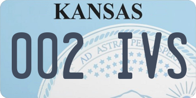 KS license plate 002IVS