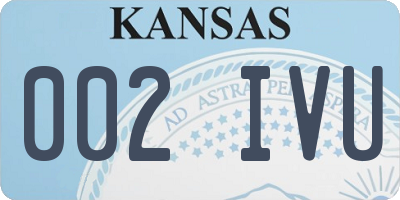 KS license plate 002IVU