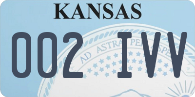 KS license plate 002IVV