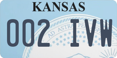 KS license plate 002IVW