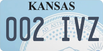 KS license plate 002IVZ