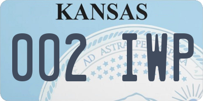 KS license plate 002IWP