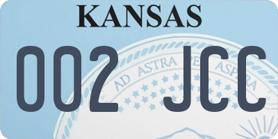 KS license plate 002JCC