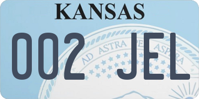 KS license plate 002JEL