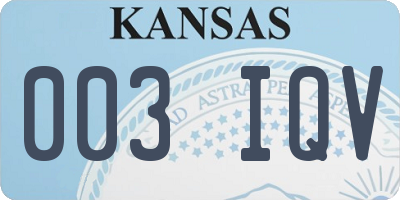 KS license plate 003IQV