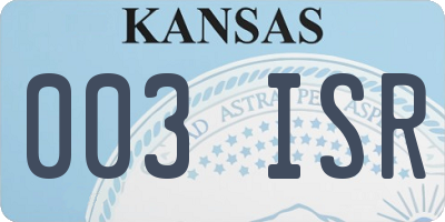 KS license plate 003ISR