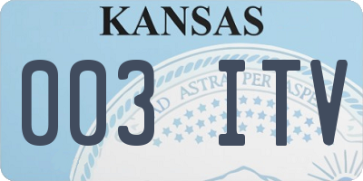 KS license plate 003ITV