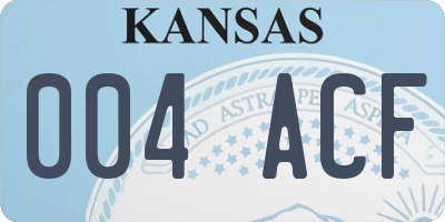 KS license plate 004ACF