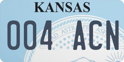 KS license plate 004ACN