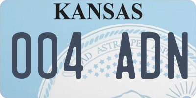 KS license plate 004ADN