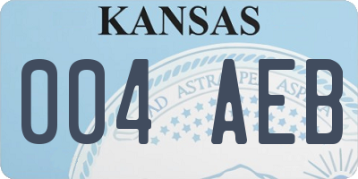 KS license plate 004AEB