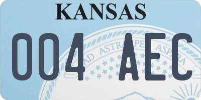 KS license plate 004AEC