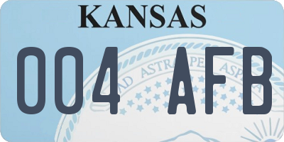 KS license plate 004AFB