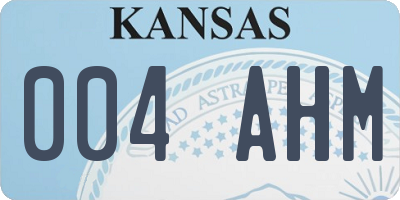 KS license plate 004AHM