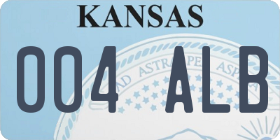 KS license plate 004ALB