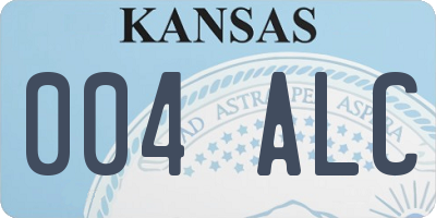 KS license plate 004ALC