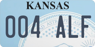 KS license plate 004ALF
