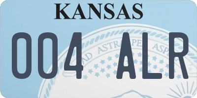 KS license plate 004ALR
