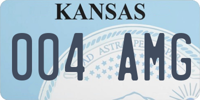 KS license plate 004AMG