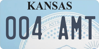 KS license plate 004AMT
