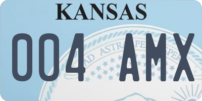 KS license plate 004AMX