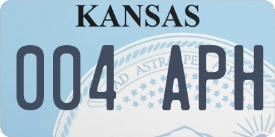 KS license plate 004APH