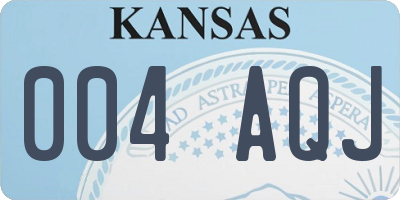 KS license plate 004AQJ