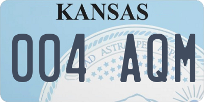 KS license plate 004AQM