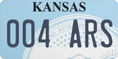 KS license plate 004ARS