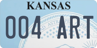 KS license plate 004ART