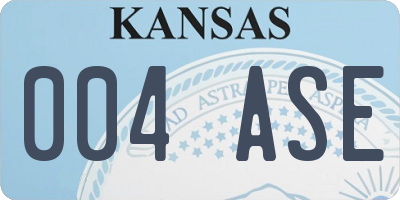 KS license plate 004ASE