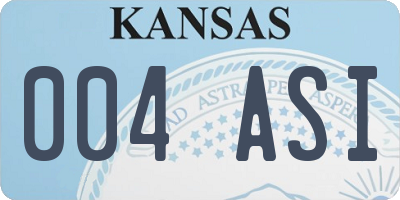 KS license plate 004ASI
