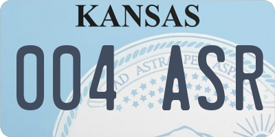 KS license plate 004ASR