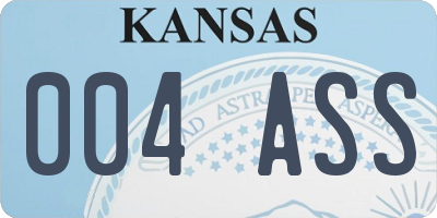 KS license plate 004ASS