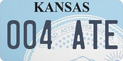 KS license plate 004ATE