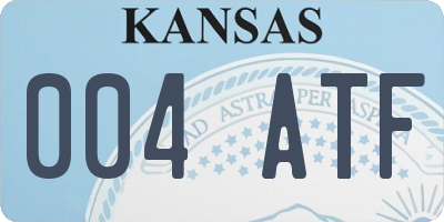 KS license plate 004ATF