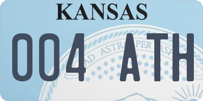 KS license plate 004ATH