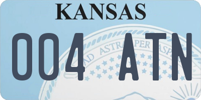 KS license plate 004ATN