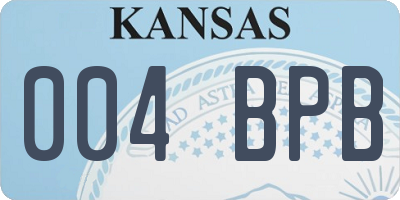 KS license plate 004BPB