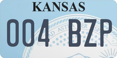 KS license plate 004BZP