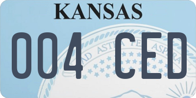 KS license plate 004CED