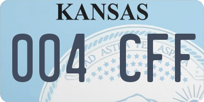 KS license plate 004CFF