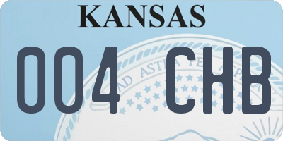 KS license plate 004CHB