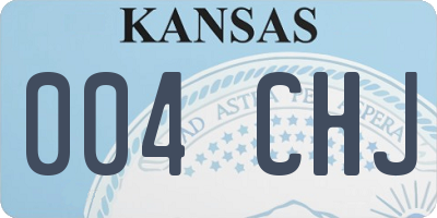 KS license plate 004CHJ
