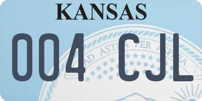 KS license plate 004CJL