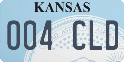 KS license plate 004CLD