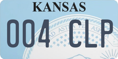 KS license plate 004CLP